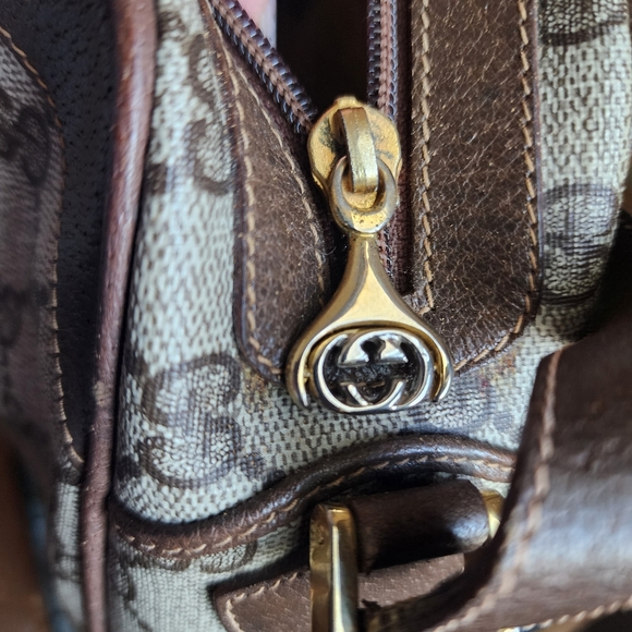 xx SOLD xx SOLD XX SOLD Gucci Brown Canvas GG Supreme Ophidia Shoulder Bag - Picture 9 of 15